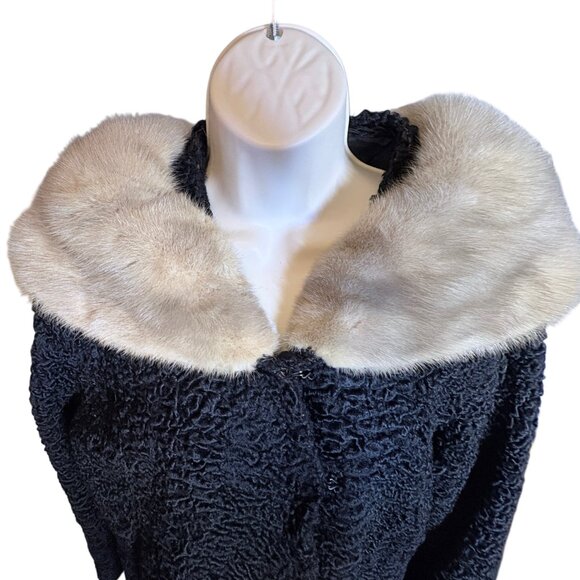 Jackets & Blazers - Vintage Persian Lamb Jacket w/ Fur Collar | Circa 1960 | Restyled Bomber